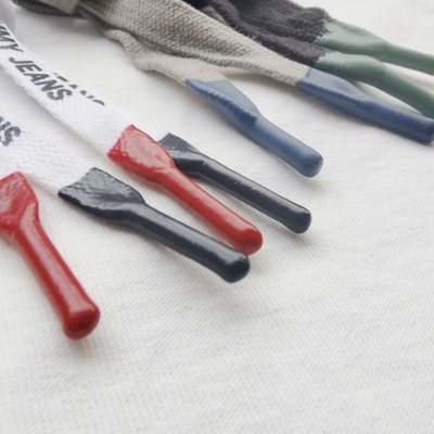 Soft Silicon End Cotton Cords For Sweatshirts Customized Silicone Tips