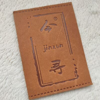 Wholesale Custom Real Leather Patches Brand Logo PU Leather Debossed Logo for Garment