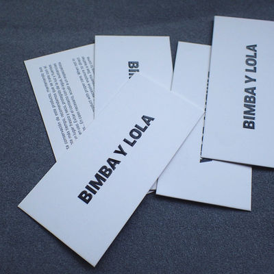White Cardboard OEM 36pt Clothing Swing Tags
