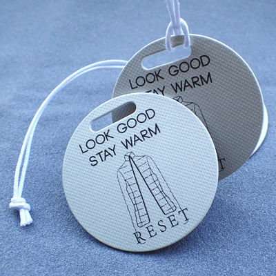 Rectangle Shape Screen Printing 72pt Garment Hang Tags