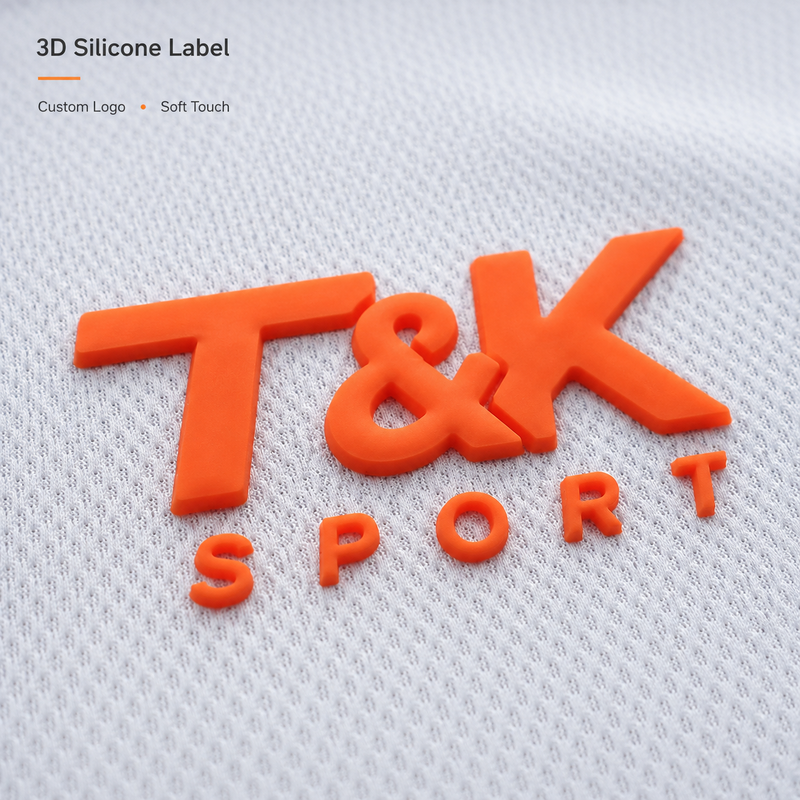 Anti Slip Free Design 3D Silicone Custom Heat Transfer Labels